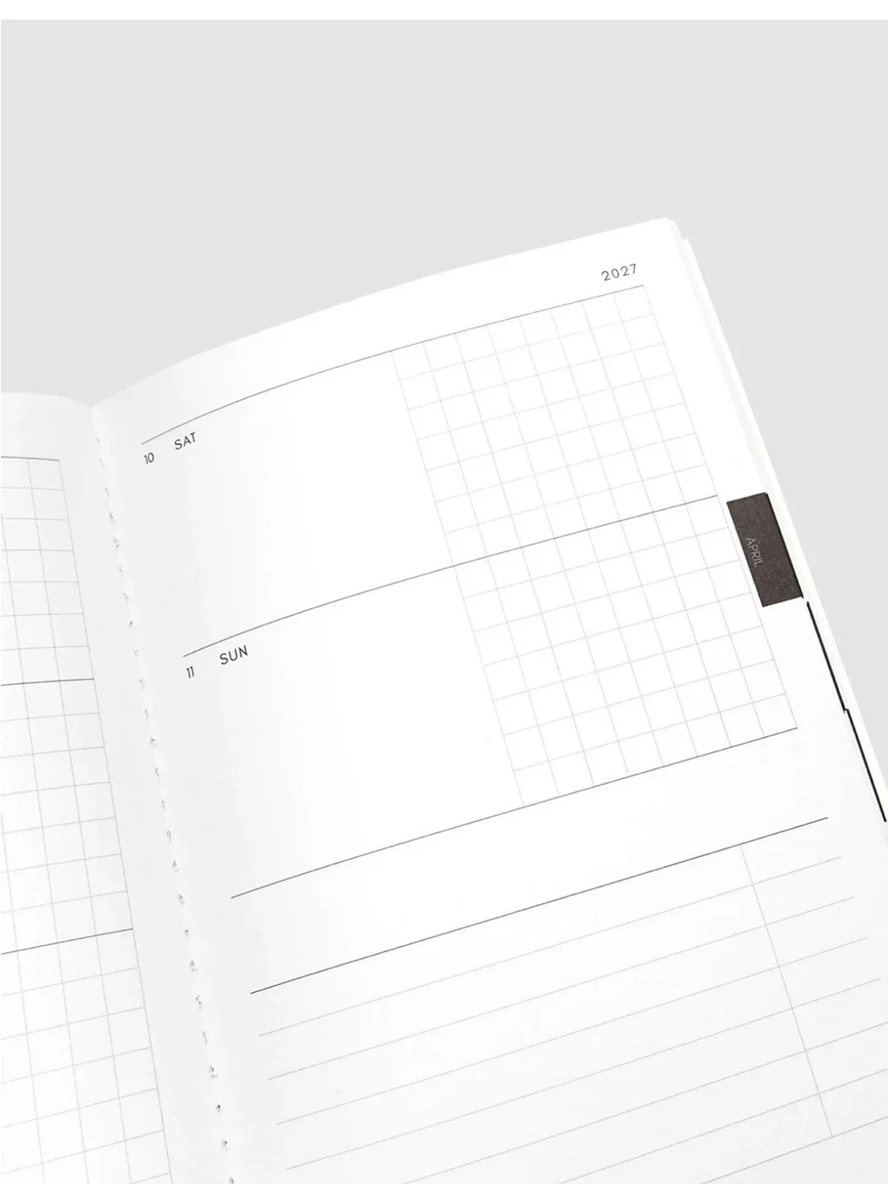 2027 Cloth & Paper White Travel Planner Insert Set - Dates Weekly - Monday Start